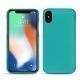 Custodia in pelle Apple iPhone Xs Max - Bleu fluo