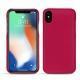 レザーケース Apple iPhone Xs Max - Rose fluo