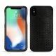 Lederschutzhülle Apple iPhone Xs Max - Serpent nero