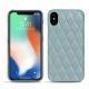 Lederschutzhülle Apple iPhone Xs Max - Bleu ciel - Couture ( Nappa - Pantone 277C ) 
