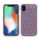 Capa em pele Apple iPhone Xs Max - Lilas - Couture ( Nappa - Pantone 2645U ) 