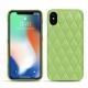 Capa em pele Apple iPhone Xs Max - Vert olive - Couture ( Nappa - Pantone 578U ) 