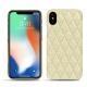 Apple iPhone Xs Max leather cover - Ivoire - Couture ( Sleek P C12 - White ) 
