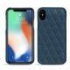 Coque cuir Apple iPhone Xs Max - Indigo - Couture ( Pantone 303U ) 