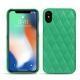 Apple iPhone Xs Max leather cover - Menthe vintage - Couture