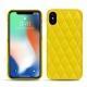 Custodia in pelle Apple iPhone Xs Max - Jaune fluo - Couture