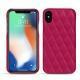 Lederschutzhülle Apple iPhone Xs Max - Rose fluo - Couture