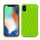 レザーケース Apple iPhone Xs Max - Vert fluo - Couture