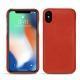 Apple iPhone Xs Max leather cover - Arange clouquié