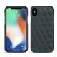 Apple iPhone Xs Max leather cover - Blu marino - Couture