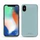Coque cuir Apple iPhone Xs Max - Bleu ciel PU