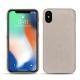 Coque cuir Apple iPhone Xs Max - Taupe innocent