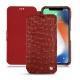 Apple iPhone Xs Max leather case - Autruche ciliegia