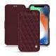 Apple iPhone Xs Max leather case - Lie de vin - Couture ( Pantone 5115C ) 