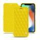 Custodia in pelle Apple iPhone Xs Max - Jaune fluo - Couture