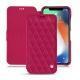 Lederschutzhülle Apple iPhone Xs Max - Rose fluo - Couture