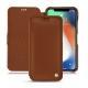 Apple iPhone Xr leather case - Marron ( Nappa - Pantone 1615C ) 