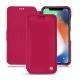Lederschutzhülle Apple iPhone Xr - Rose fluo