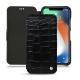 Lederschutzhülle Apple iPhone Xr - Crocodile nero