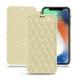 Housse cuir Apple iPhone Xr - Beige - Couture ( Nappa - Pantone 7502C ) 