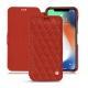 Lederschutzhülle Apple iPhone Xr - Papaye - Couture ( Pantone 180C ) 