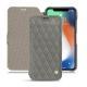 Apple iPhone Xr leather case - Acier vintage - Couture