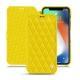 Custodia in pelle Apple iPhone Xr - Jaune fluo - Couture