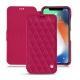 Apple iPhone Xr leather case - Rose fluo - Couture