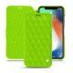 Lederschutzhülle Apple iPhone Xr - Vert fluo - Couture