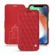 Housse cuir Apple iPhone Xr - Rouge troupelenc - Couture