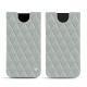 Apple iPhone Xs Max leather pouch - Gris - Couture ( Nappa - Pantone W428C ) 