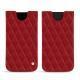 Pochette cuir Apple iPhone Xs Max - Rouge - Couture ( Nappa - Pantone 199C ) 