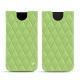 Pochette cuir Apple iPhone Xs Max - Vert olive - Couture ( Nappa - Pantone 578U ) 