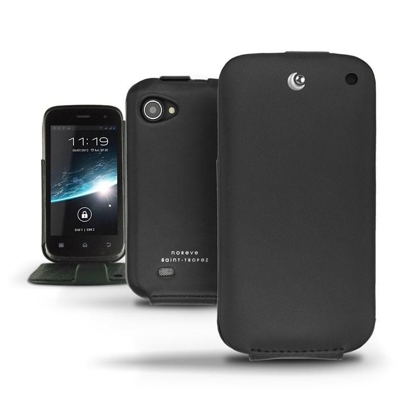 Wiko Cink Slim  leather case - Noir ( Nappa - Black ) 