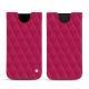 Pochette cuir Apple iPhone Xs Max - Rose fluo - Couture