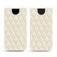 レザーケース Apple iPhone Xr - Blanc - Couture ( Bologna - White ) 