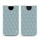 Pochette cuir Apple iPhone Xr - Bleu ciel - Couture ( Nappa - Pantone 277C ) 