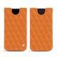 Pochette cuir Apple iPhone Xr - Orange - Couture ( Nappa - Pantone 1495U ) 