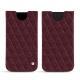 Lederschutzhülle Apple iPhone Xr - Lie de vin - Couture ( Pantone 5115C ) 