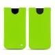 Apple iPhone Xr leather pouch - Vert fluo