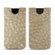 Funda de piel Apple iPhone Xr - Autruche desert