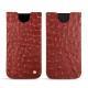 Pochette cuir Apple iPhone Xr - Autruche ciliegia