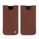 Apple iPhone Xr leather pouch - Marron délicat