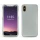가죽 커버 Apple iPhone X - Gris ( Nappa - Pantone W428C ) 