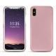 Custodia in pelle Apple iPhone X - Rose ( Nappa - Pantone 2365C ) 