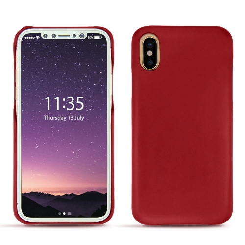 Capa em pele Apple iPhone XsRouge ( Nappa - Pantone #d50032 ) 