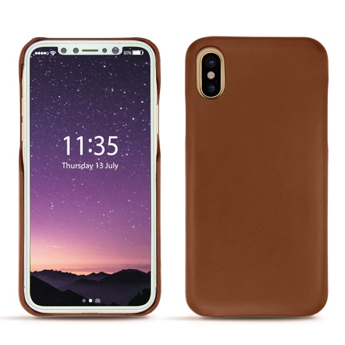 Coque iphone xsMarron ( Nappa - Pantone #8B4720 ) 