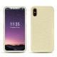 가죽 커버 Apple iPhone X - Ivoire ( Sleek P C12 - White ) 