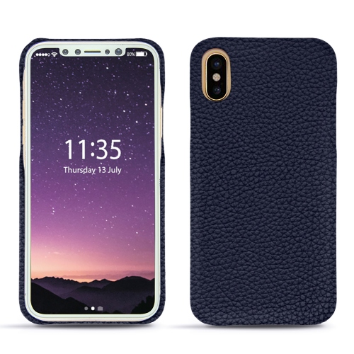 Custodia in pelle Apple iPhone XsCobalt ( Pantone #2b253f ) 