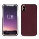 Funda de piel Apple iPhone X - Lie de vin ( Pantone 5115C ) 